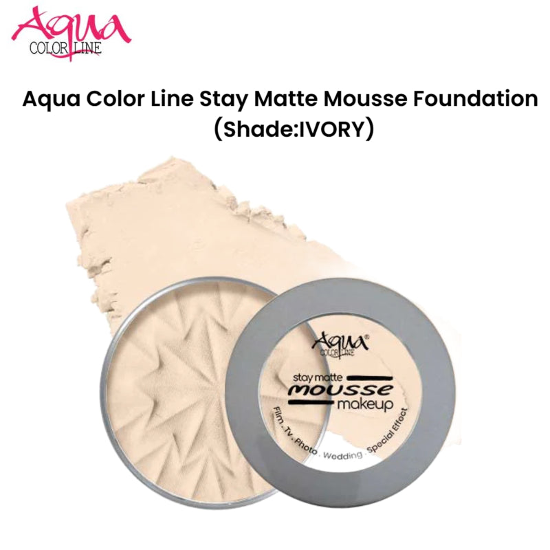Aqua Color Line Stay Matte Mousse Foundation (Shade:Ivory)