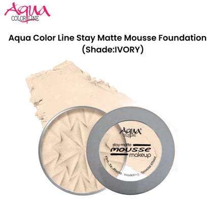 Aqua Color Line Stay Matte Mousse Foundation (Shade:Ivory)