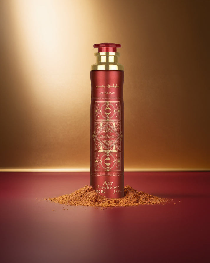 Lattafa Badee Al Oud Sublime Air Freshener 300ml – Long Lasting Luxury Oud Fruity Floral Room Spray for Home & Office