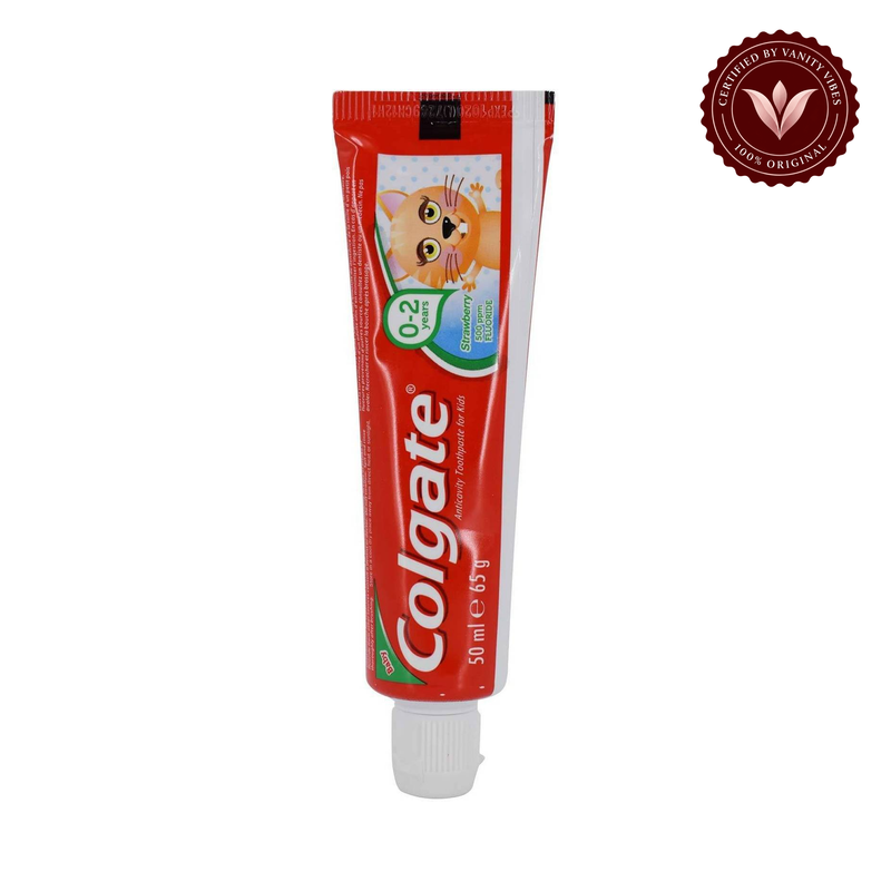 Colgate — Colgate Anti-Cavity Toothpaste for Kids 0-2 Years Strawberry Flavour 700ppm Fluoride 50ml Gentle & Safe for Toddlers — image 1