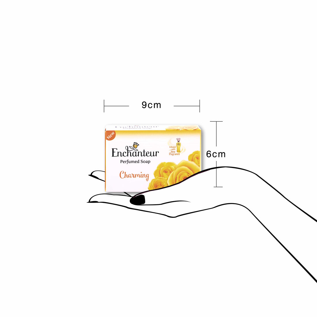 Enchanteur Deluxe Charming Soap 90g - Perfumed Floral Beauty Soap for Soft, Smooth & Fresh Fragrant Skin Daily Use
