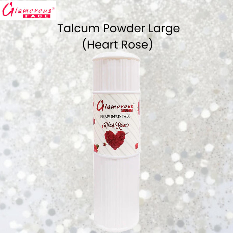 Glamorous Face Talcum Powder Large (Heart Rose)