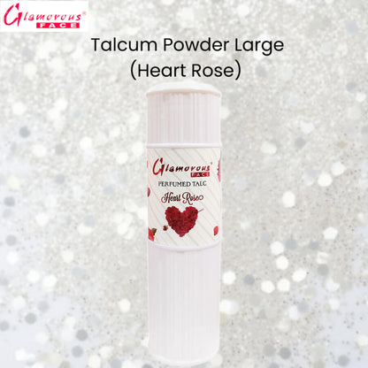Glamorous Face Talcum Powder Large (Heart Rose)
