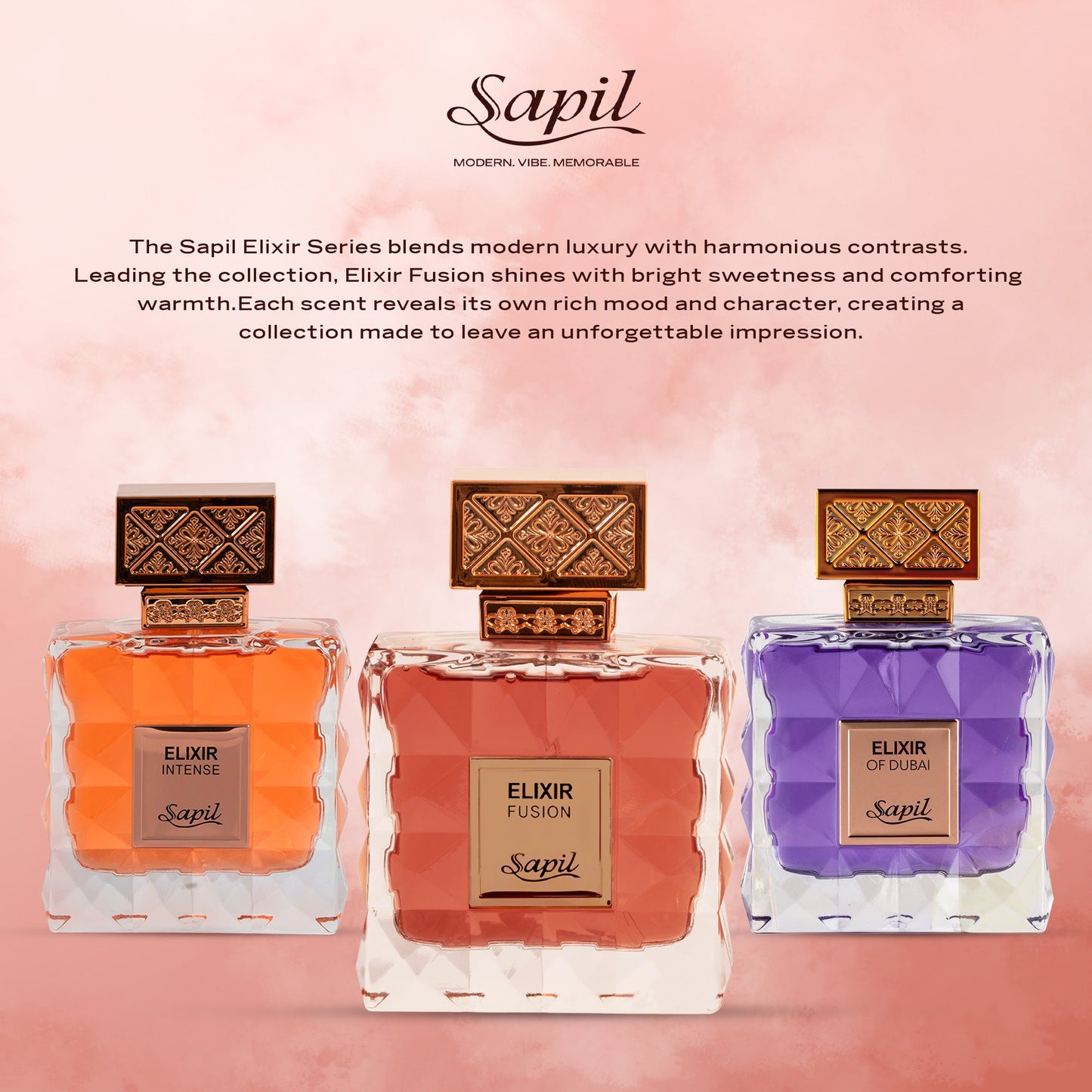 Sapil Elixir Fusion Eau de Toilette for Men & Women 100ml - Long Lasting Fresh Woody Aromatic Fragrance Perfume with All Day 