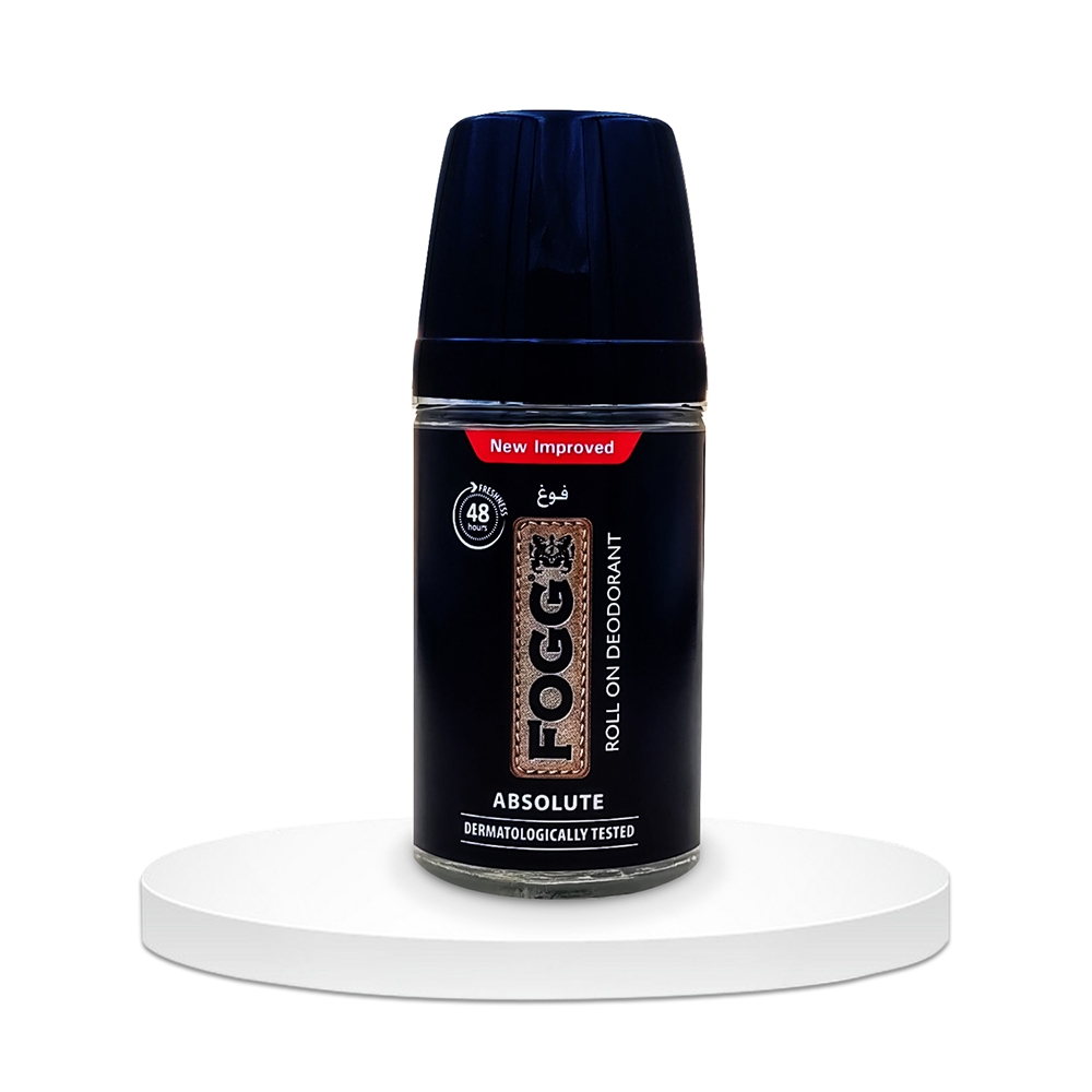 Fogg Absolute Roll-On Deodorant 50ml New & Improved Long-Lasting Freshness