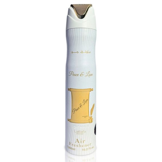 Lattafa Peace & Love Air Freshener 300ml – Long Lasting Luxury Floral Fruity Fragrance Room Spray for Home & Office