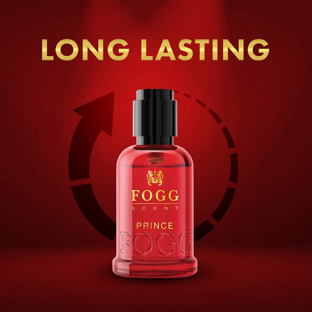 Fogg Scent Prince Perfume Eau de Parfum 30ml - Long Lasting Fresh Fragrance Spray for Men, Compact Travel Size