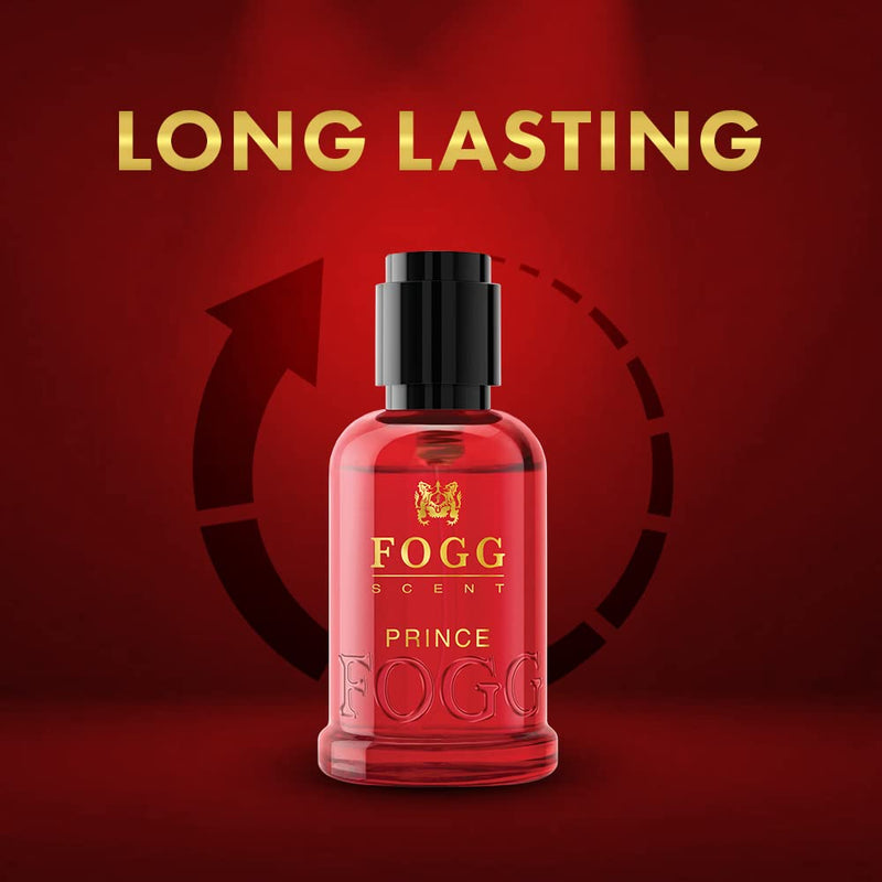 Fogg Scent Prince Perfume Eau de Parfum 30ml - Long Lasting Fresh Fragrance Spray for Men, Compact Travel Size