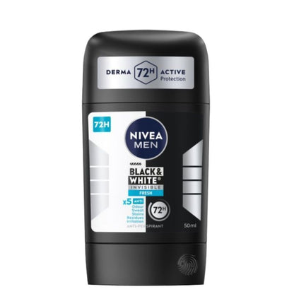 Nivea Men Derma 72H Active Black & White Invisible Fresh Anti-Perspirant Stick 50ml