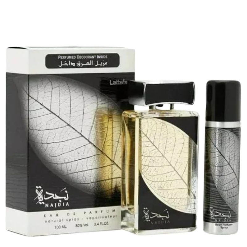 Lattafa Najdia Eau De Parfum 100ml with Free Perfumed Deodorant Spray – Long Lasting Original Elegant Unisex Fragrance for Me