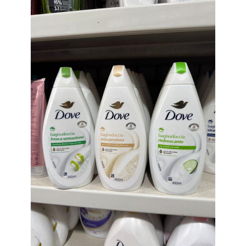 Dove Bagnodoccia Seta Preziosa Body Wash 450 ml – Nourishing Shower Gel for Soft, Smooth & Silky Radiant Skin