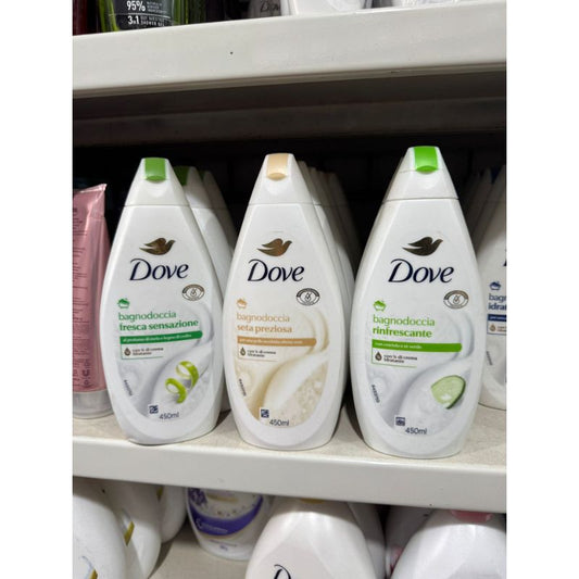 Dove Bagnodoccia Seta Preziosa Body Wash 450 ml - Nourishing Shower Gel for Soft, Smooth & Silky Radiant Skin