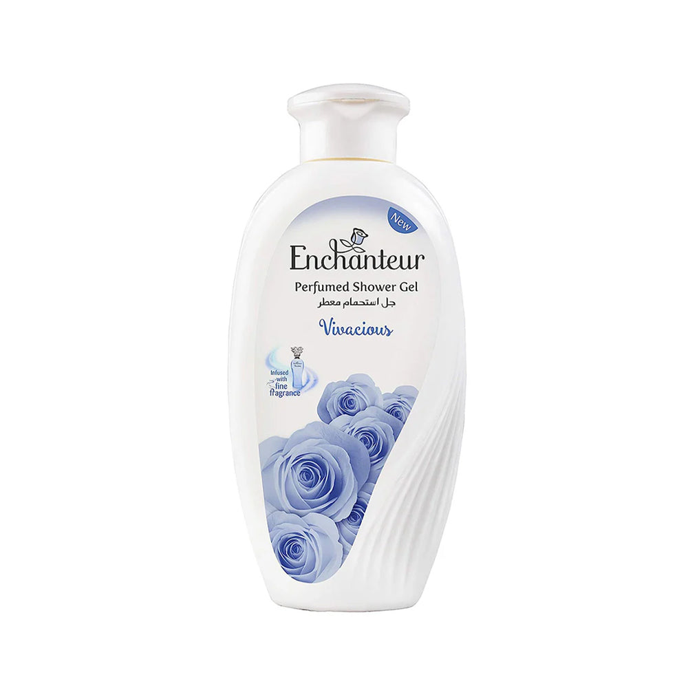 Enchanteur Vivacious Perfumed Shower Gel 250ml - Deep Cleansing Moisturizing Body Wash with Long Lasting Floral Fragrance for