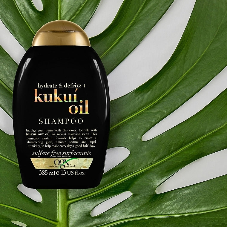 OGX Hydrate & Defrizz + Kukui Oil Shampoo 385ml