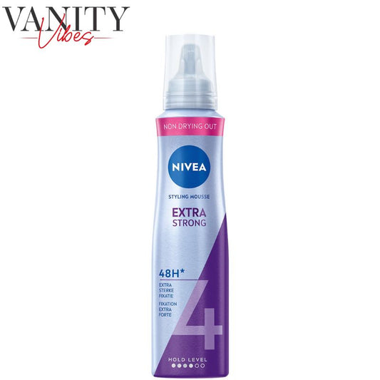 Nivea Extra Strong Styling Mousse 150 ml 48-Hour Hold Level 4 & Long-Lasting Style