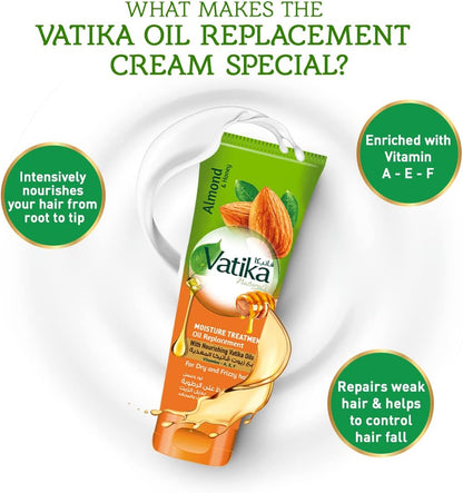 Vatika Naturals Almond & Honey Moisture Treatment Oil Replacement 200ml For Dry & Frizzy Hair