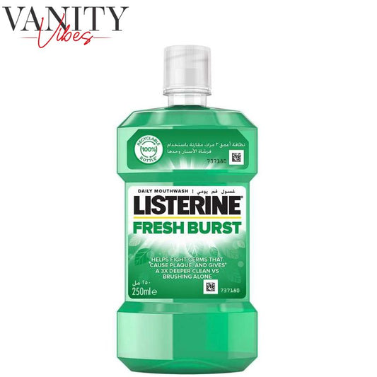 Listerine Fresh Burst Antiseptic Mouthwash 250ml Powerful Germ Protection & Fresh Breath