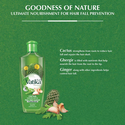 Vatika Naturals Hair Fall Control Cactus Enriched Hair Oil 200ml