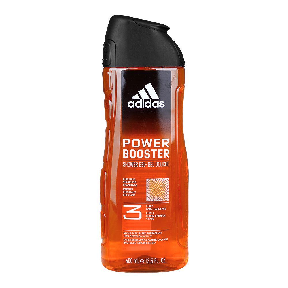 Adidas Power Booster 3-in-1 Body, Hair & Face Wash Shower Gel 400ml