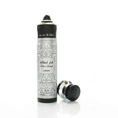 Fakhar Lattafa Air Freshener 300ml - Long Lasting Luxury Floral Fruity Fragrance Room Spray for Home & Office