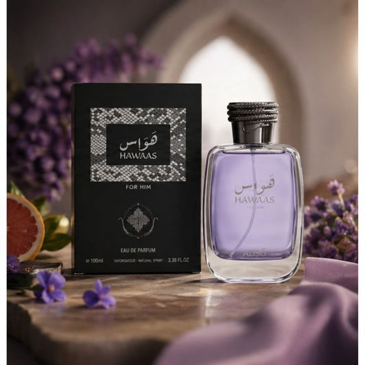Auso Hawaas For Him Eau de Parfum 100ml - Long Lasting Fresh Aquatic Woody Spicy Fragrance Perfume for Men Strong Masculine D