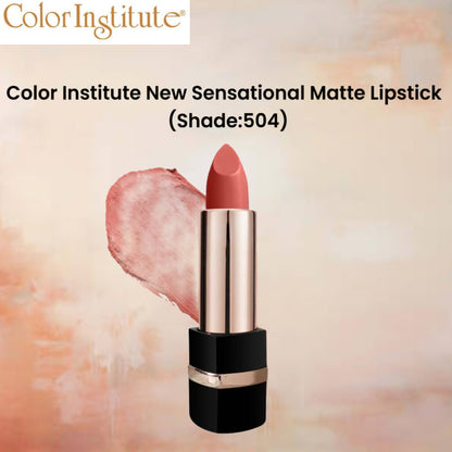 Color Institute New Sensational Matte Lipstick (Shade:504)