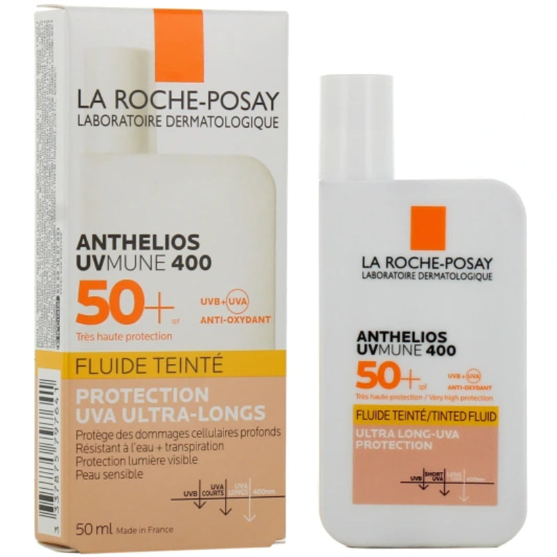 La Roche Posay Anthelios UVMune 400 Tinted Fluid SPF50+ 50 ml Broad Spectrum Sun Protection & Natural Tint (K Beauty)