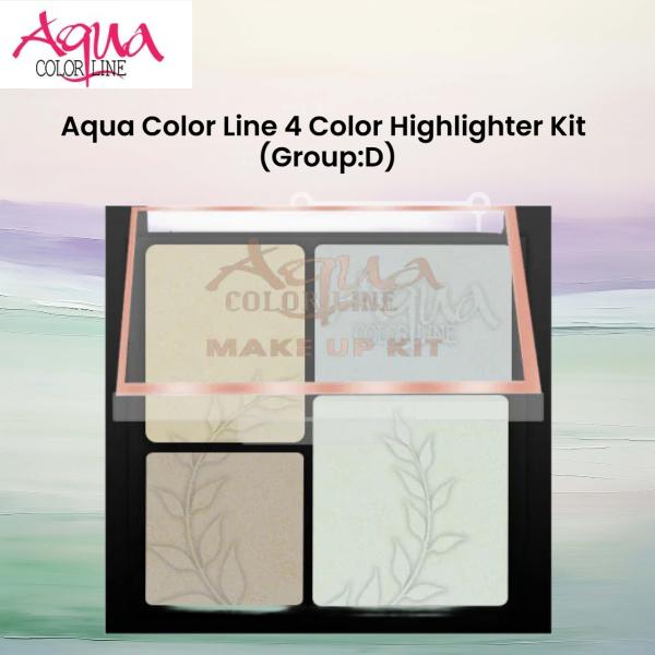 Aqua Color Line 4 Color Highlighter Kit
