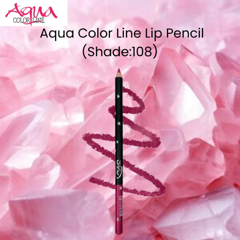 Aqua Color Line Lip Pencil (Shade:108)
