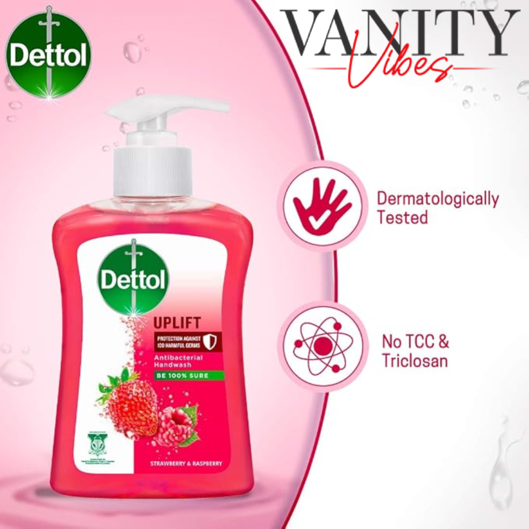 Dettol Uplift Liquid Hand Wash 250ml - Anti-Bacterial Daily Hand Cleaner
