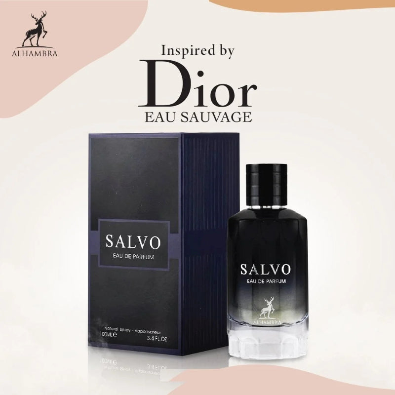 Salvo Intense Eau de Parfum 100ml by Maison Alhambra Long-Lasting Bold Masculine Fragrance