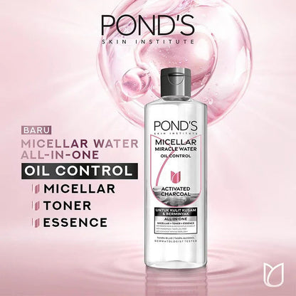 Pond's Skin Institute Micellar Miracle Water Oil Control Activated Charcoal 400ml