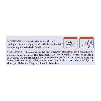 Rica Brazilian Wax With Avocado Butter, Legs & Body Cold Wax Strip 20 Strips For Sensitive Skin