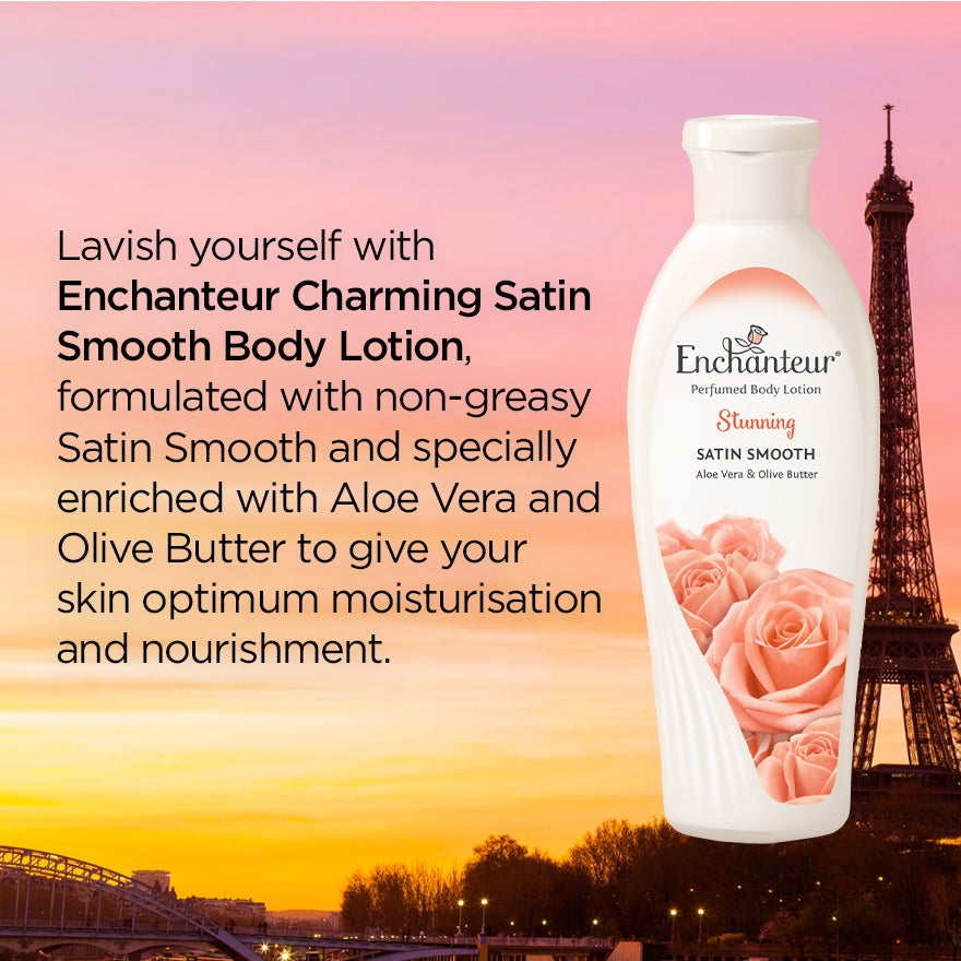 Enchanteur Stunning Smooth Perfumed Body Lotion 250ml - Deep Moisturizing Floral Fragrance Lotion for Soft, Smooth & Radiant 