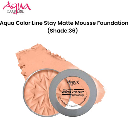 Aqua Color Line Stay Matte Mousse Foundation (Shade:36)