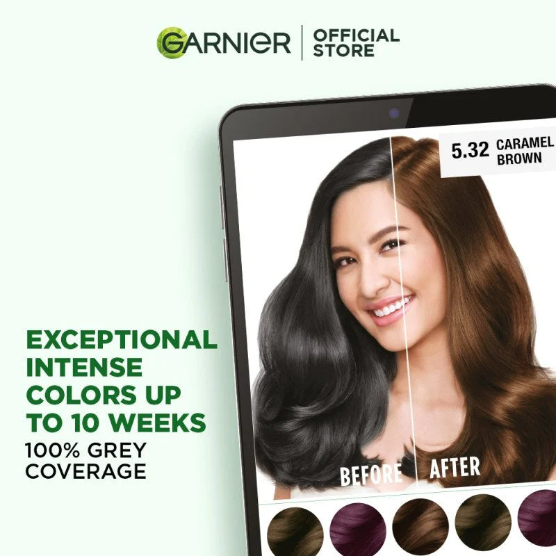 Garnier Color Naturals Hair Color Sachet 4.0 Brown 30 ml Nourishing & Long-Lasting Hair Color