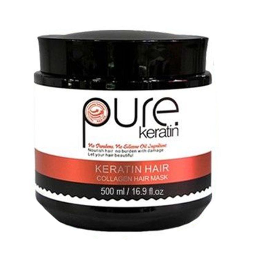 Pure Keratin Collagen Hair Mask 500ml Deep Repair & Strengthening for Smooth, Shiny Hair