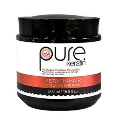 Pure Keratin Collagen Hair Mask 500ml Deep Repair & Strengthening for Smooth, Shiny Hair