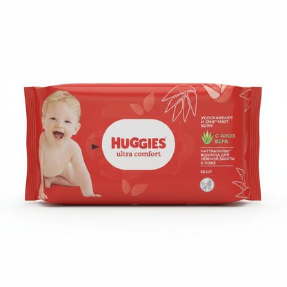 Huggies Ultra Comfort Baby Wipes 56 Sheets – Soft Gentle & Moisturizing Skin Care for Babies