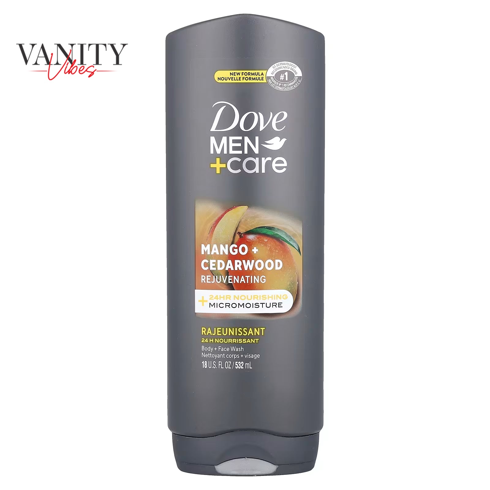 Dove Men + Care Body wash + Face Wash Mango + Cedarwood -532 ml