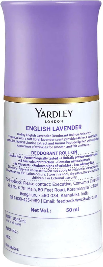 Yardley English Lavender Roll On for Women 50ml