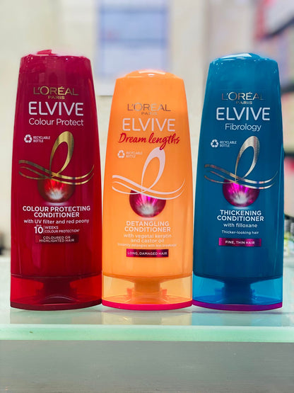 L’Oréal Paris Elvive Fibrology Thickening Conditioner 200ml – With Filloxane for Fuller, Thicker-Looking Hair