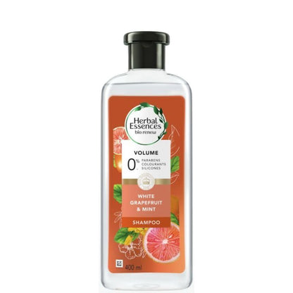 Herbal Essences Bio Renew White Grapefruit & Mint Volume Shampoo 400ml – Lightweight Volumizing Shampoo for Fine Hair with Re