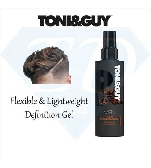 Toni & Guy Men Flexi Definition Gel 150ml - Flexible Hold Lightweight Hair Styling Gel for Men
