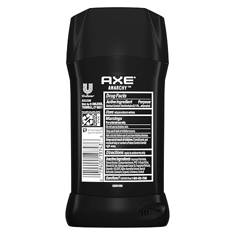 AXE Anarchy Dark Pomegranate & Sandalwood Dual Action Antiperspirant 48 Hour Stick for Long Lasting Freshness