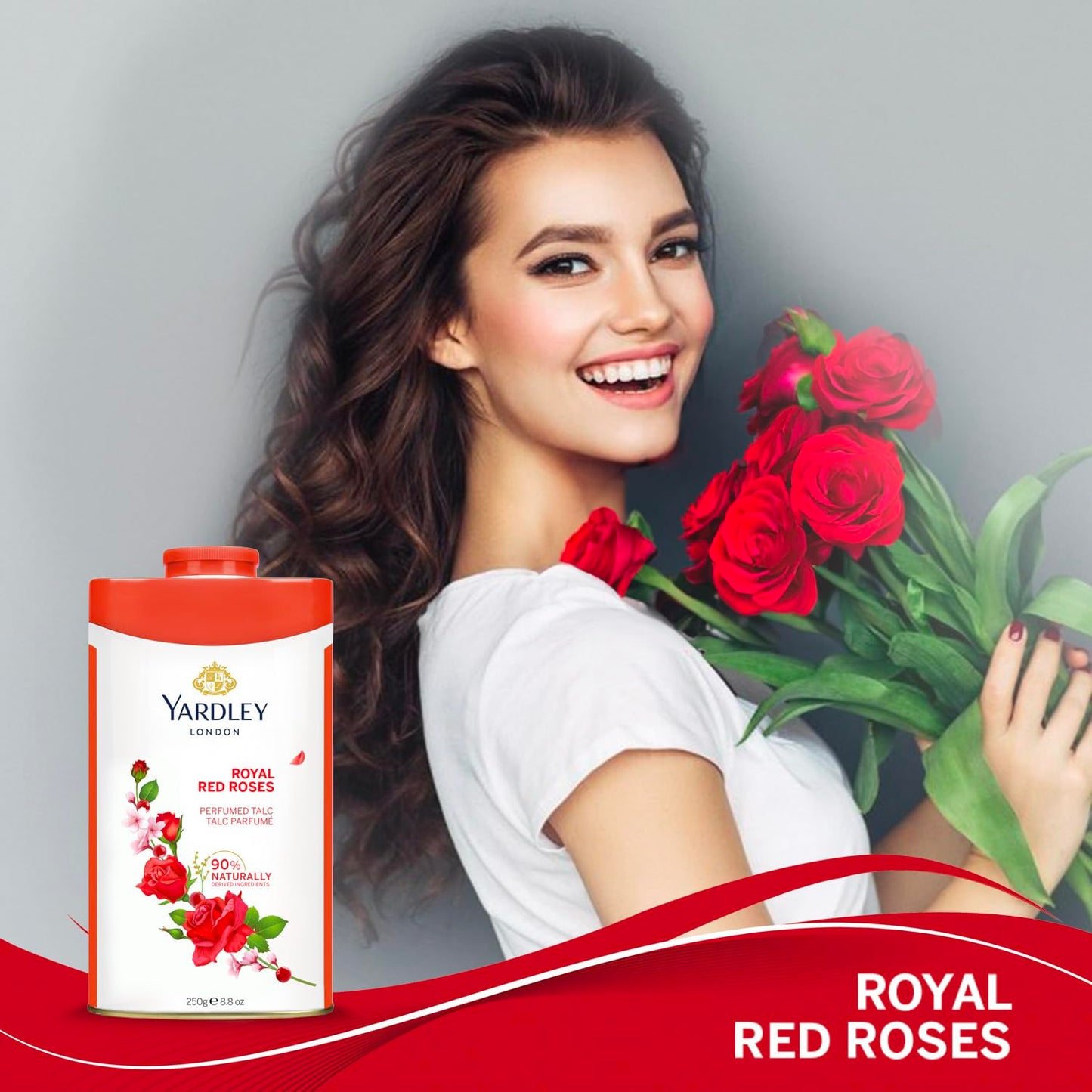 Yardley London Royal Red Rose Perfumed Talcum Powder 250g
