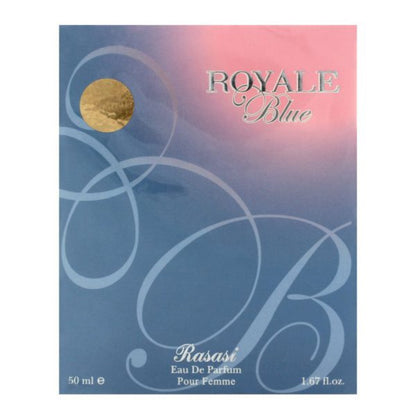 Rasasi Royale Blue Eau de Parfum 50ml - Long Lasting Original Elegant Feminine Fragrance for Women