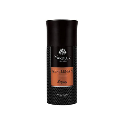 Yardley London Gentleman Legacy Body Spray for Men 150 ml Rich Masculine Fragrance & Long‑Lasting Freshness