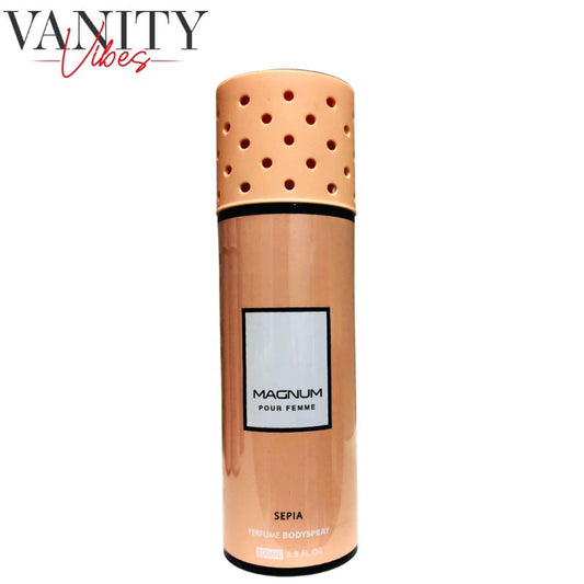 Armaf Magnum Pour Femme Sepia Perfume Body Spray 200ml Floral Fruity Fragrance