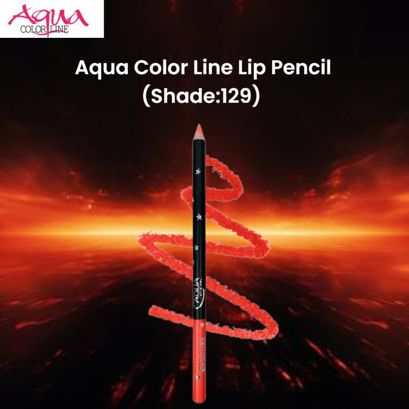 Aqua Color Line Lip Pencil (Shade:129)